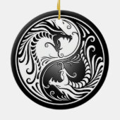 Yin Yang Dragons Keramisch Ornament (Achterkant)