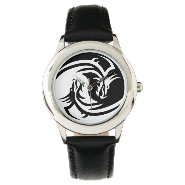 Yin Yang Dragons Watch Horloge (Voorkant)