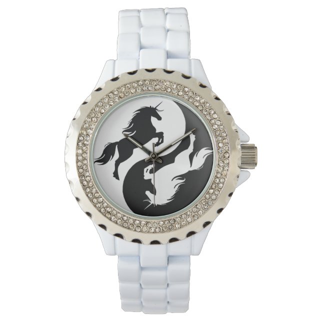 Yin Yang Eenhoorn horloge (Voorkant)
