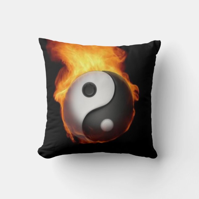 Yin Yang en Feu Oreiller (Recto)