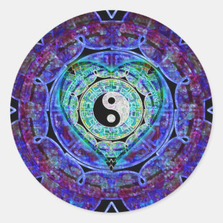 Yin Yang Energy Flow Ronde Sticker