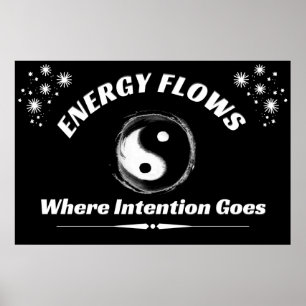"Yin Yang Energy" Positief Poster voor wandkunst