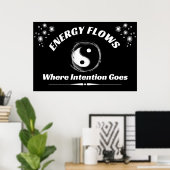"Yin Yang Energy" Positive Wall art Poster (Bureau à domicile)