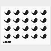 Yin Yang Feet Ronde Sticker (Vel)