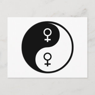 Yin Yang Feminisme Briefkaart