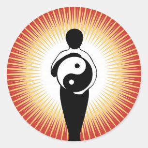 Yin Yang Figuur sticker