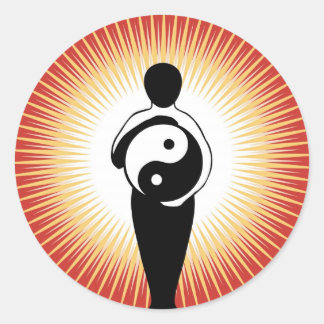Yin Yang Figuur sticker