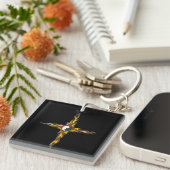 Yin Yang Fire Cross Sleutelhanger (Voorkant Rechts)