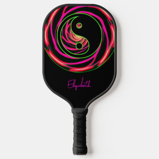 Yin Yang Fire Pickleball Paddle (Voorkant)