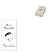 Yin-Yang Fish-adres Rubberstempel (Gestempeld)