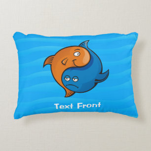 Yin Yang Fish Cartoon Accent Kussen