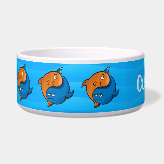Yin Yang Fish Cartoon Bowl Voerbakje (Links)