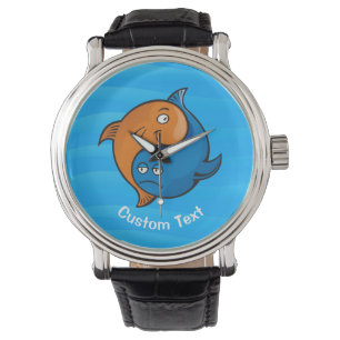 Yin Yang Fish Cartoon Horloge
