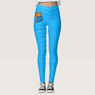 Yin Yang Fish Cartoon Leggings