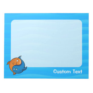 Yin Yang Fish Cartoon Notitieblok