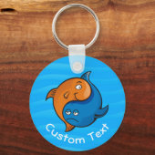Yin Yang Fish Cartoon Sleutelhanger (Voorkant)