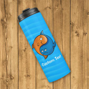 Yin Yang Fish Cartoon Thermal Tumbler Thermosbeker