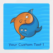 Yin Yang Fish Labels (Design 1)