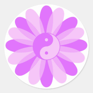 Yin Yang Floral Ronde Sticker