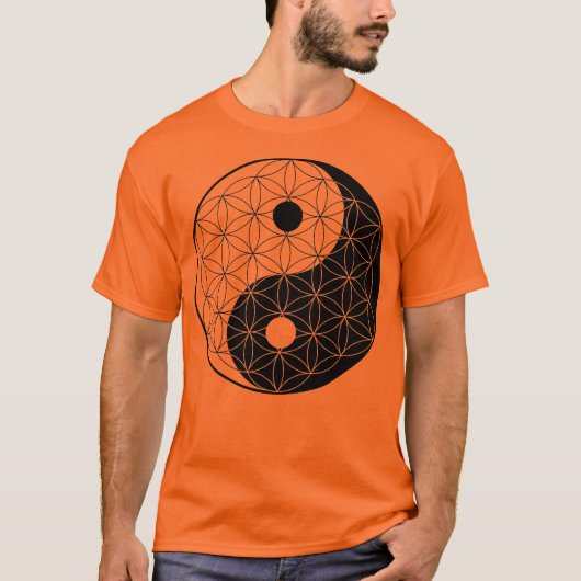 Yin Yang Flower of Life T-shirt (Voorkant)