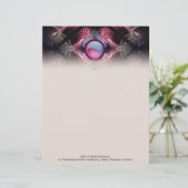 Yin Yang Fractal Artistry #003 Letterhead Briefhoofd Sjabloon (Staand voorkant)