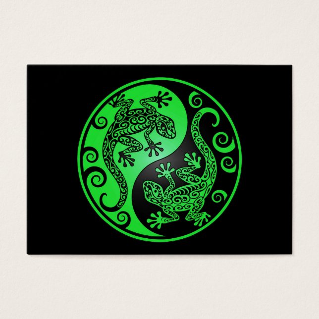Yin Yang Geckos vert et noir (Devant)
