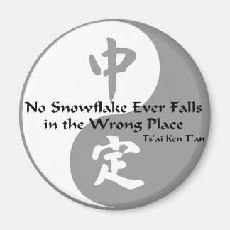 Yin Yang - Geen Sneeuwvlok Magneet