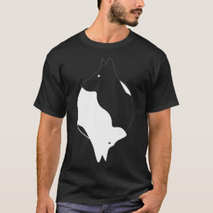 Yin Yang German Shepherd Funny Dog Symbol Zen Medi T-shirt