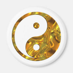 Yin & Yang GOLD Maak uw eigen achtergrond Magneet