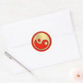 Yin Yang Gold & Rode Sticker (Envelop)