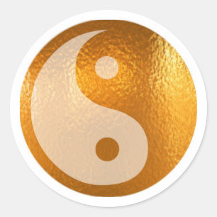 YIN YANG GOLD RONDE STICKER