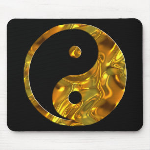 Yin & Yang GOLD   zwart Muismat