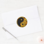 Yin & Yang GOLD | zwart Ronde Sticker (Envelop)