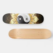 Yin Yang Golden Lotus Skateboard (Horizontaal)