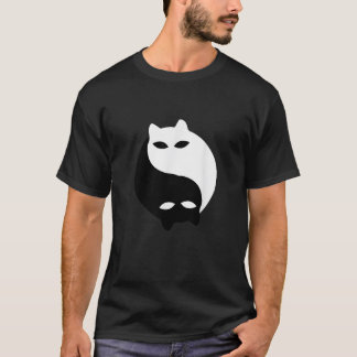 Yin Yang Grappige Kat Yoga Zen Kat Eigenaar Lover  T-shirt