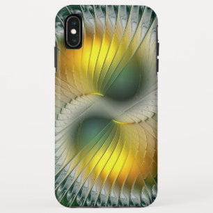 Yin Yang Green Yellow Abstract Colorful Fractal iPhone XS Max Hoesje