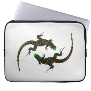 Yin Yang Hagedissen Zilver Laptop Sleeve