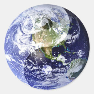 Yin-Yang Harmony op Onze Planeet Ronde Sticker
