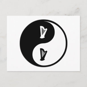 Yin Yang Harp Briefkaart