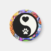 Yin Yang hart en poot magneet (Voorkant)