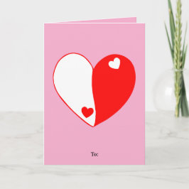 Yin Yang Hart Liefde Ontwerp – Evenwicht & Harmoni Feestdagen Kaart