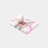 Yin Yang Heart Angel Wings Waterverf Post-it® Notes (Schuin)