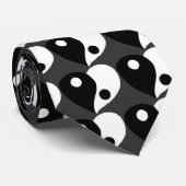 Yin Yang Heart (B/W) Stropdas (Opgerold)