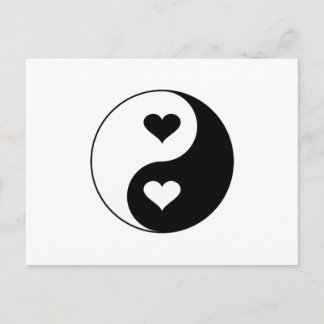 Yin Yang Hearts Briefkaart