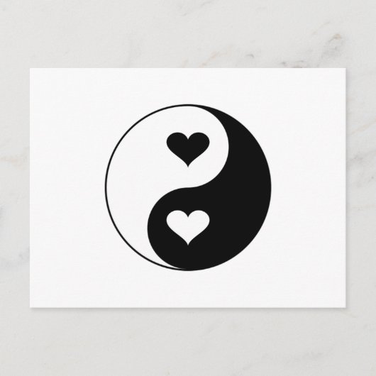 Yin Yang Hearts Briefkaart (Voorkant)