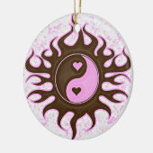 Yin Yang Hearts Keramisch Ornament (Links)