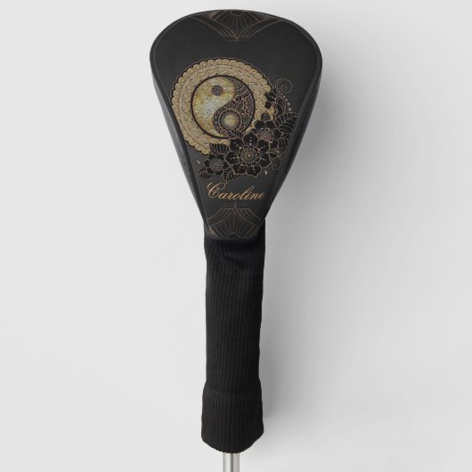 Yin yang het symbool dat staat voor evenwicht golfheadcover (Voorkant)
