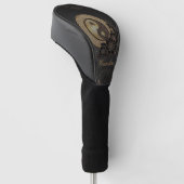 Yin yang het symbool dat staat voor evenwicht golfheadcover (Schuin)