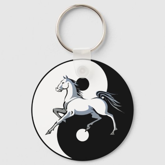 Yin Yang Horse Sleutelhanger (Voorkant)