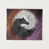 Yin Yang Horses Tapestry Wandkleed (Voorkant (horizontaal))